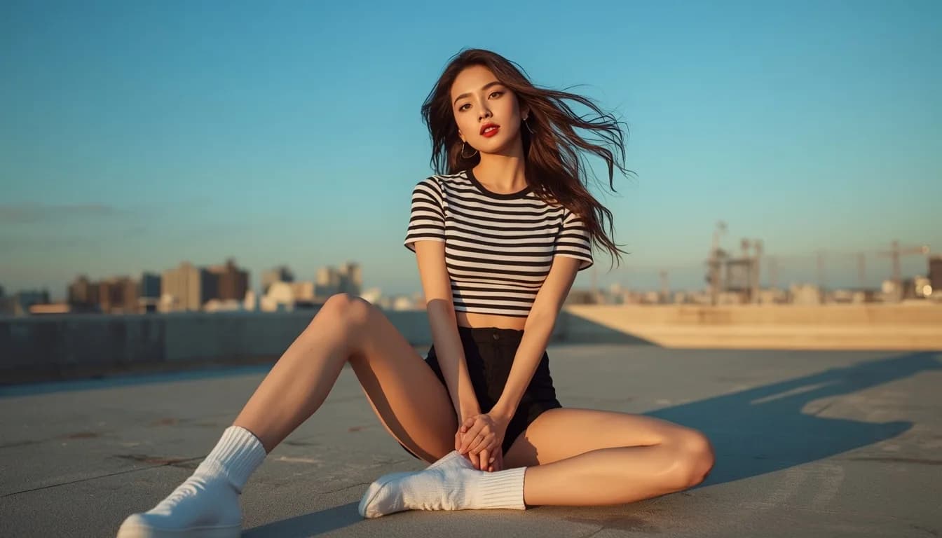 屋上の女性3