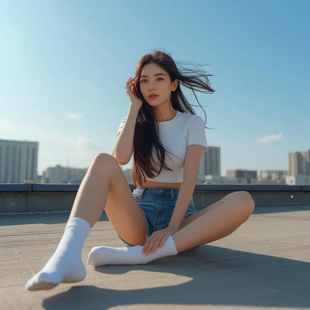 屋上の女性6
